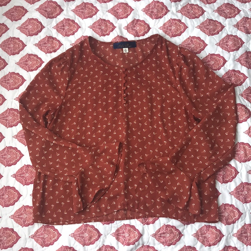 Francesca’s Bell Sleeve Blouse